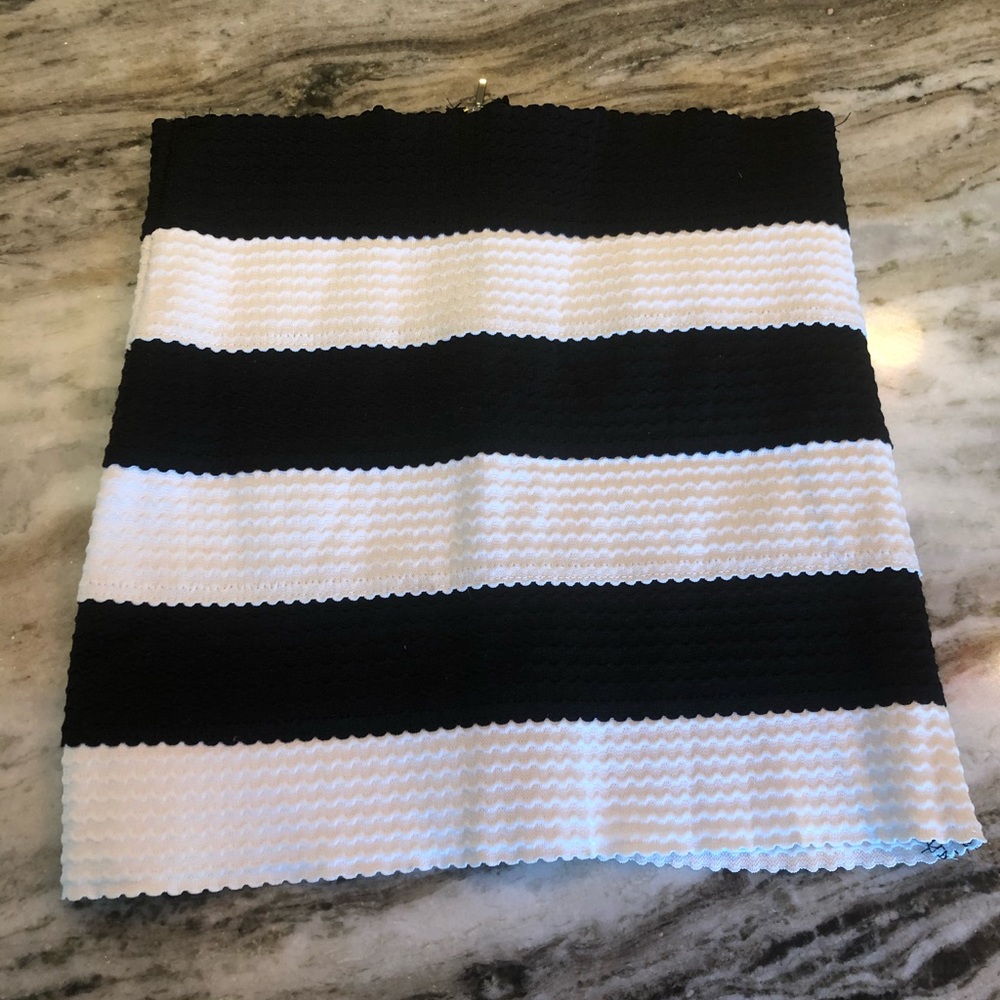 Black and white stripped skirt
